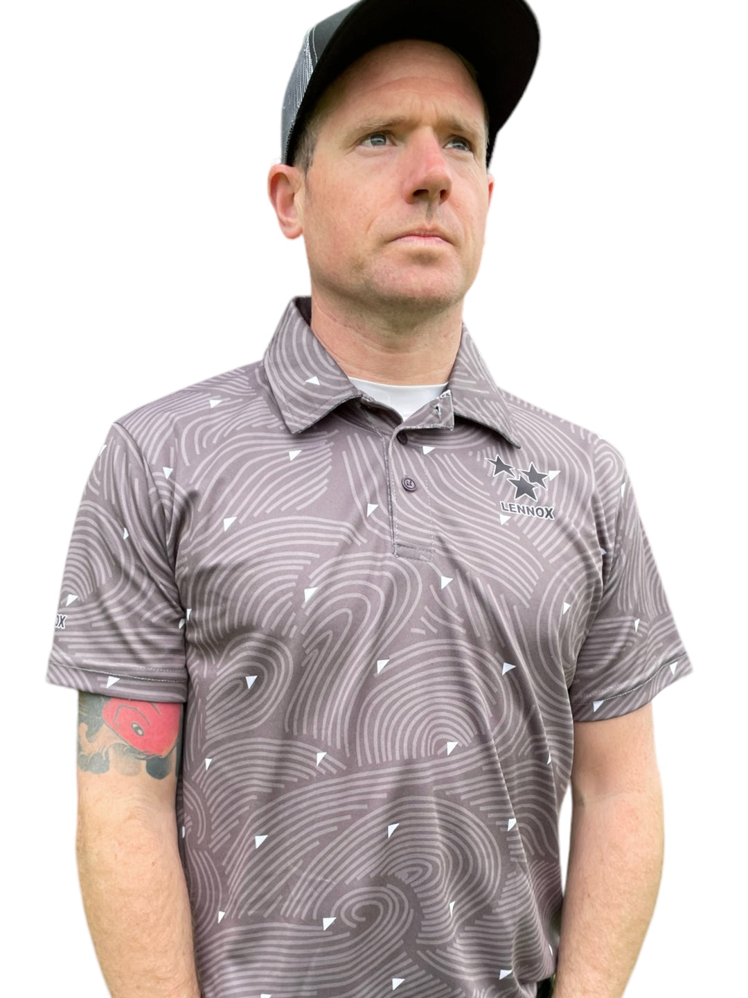 Lennox Pro Golf Polo Grey Swirl